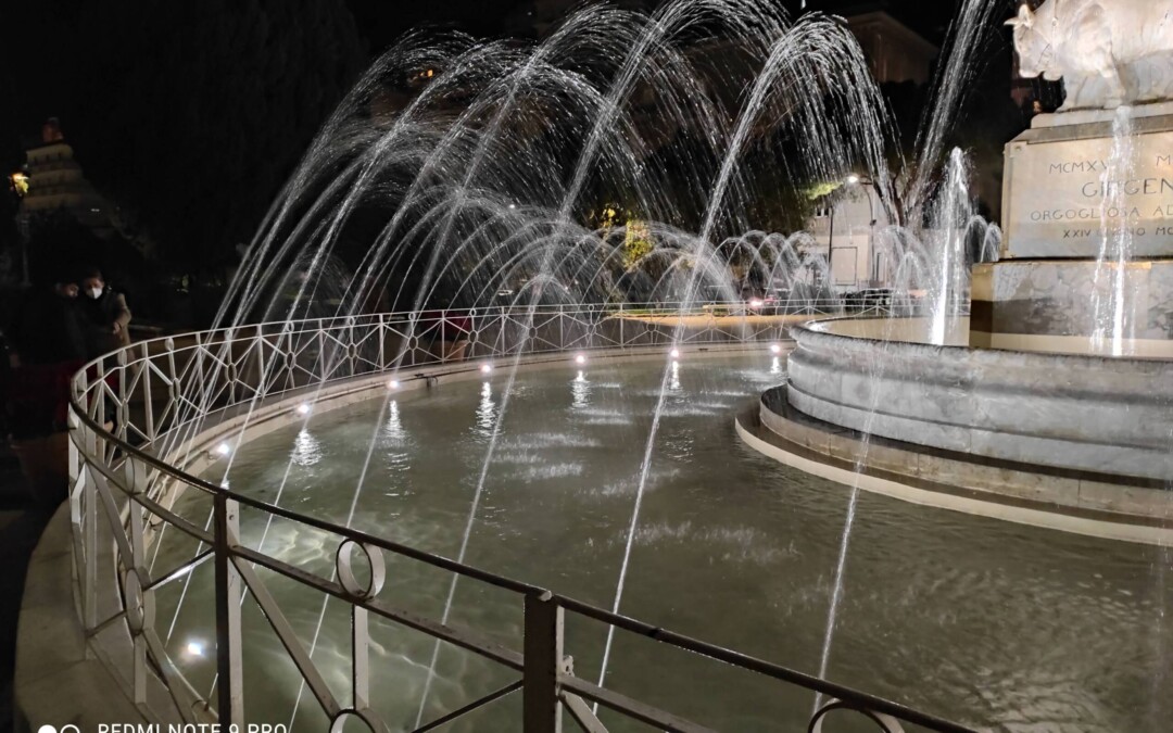 La Nuova Illuminazione della Fontana ai Caduti di Agrigento